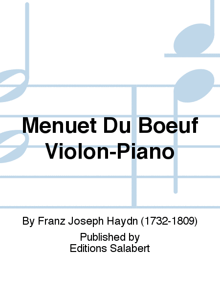Menuet Du Boeuf Violon-Piano