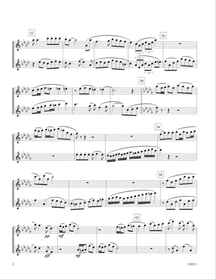 A New Name In Glory (unacc) Flute Duet scores gallery preview page 2