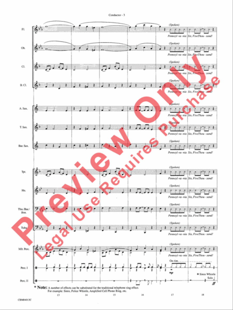 Pennsylvania 6-5000 Pennsylvania 6-5000 Concert Band scores gallery preview page 5