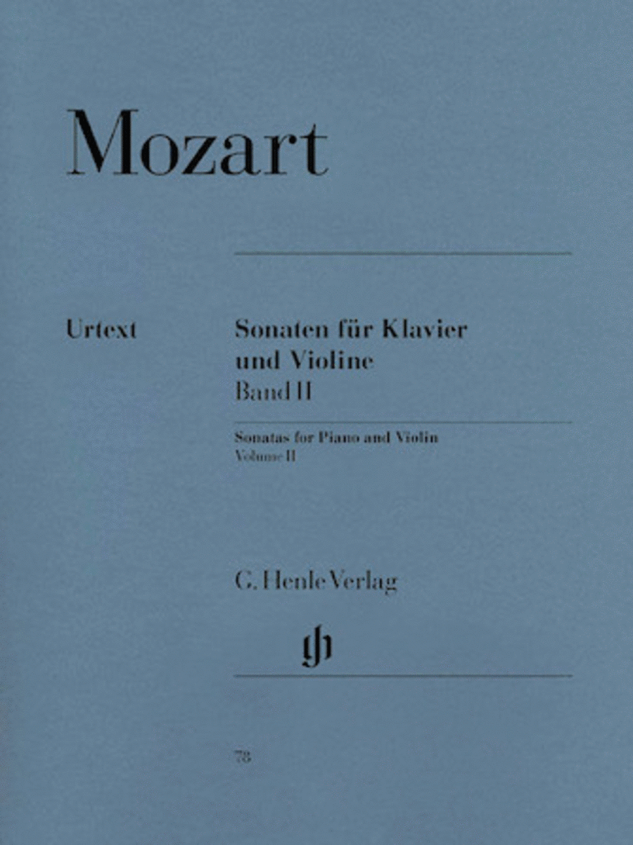 Wolfgang Amadeus Mozart: Sonatas for Piano and Violin, Volume II