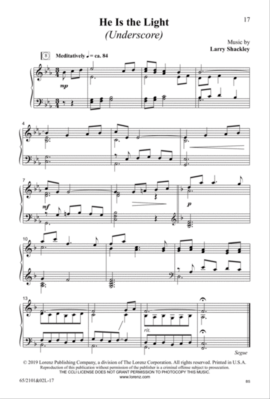 Everlasting Light - SATB with Performance CD 4-Part scores gallery preview page 12