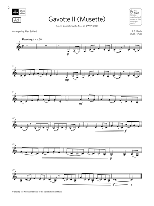 Gavotte II (from English Suite No. 3) (Grade 2 List A1 from the ABRSM Clarinet syllabus from 2022)