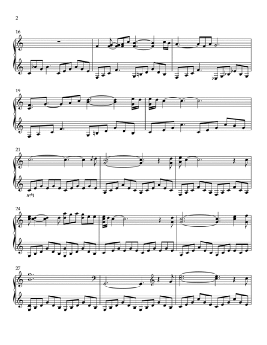 Unchained Melody Piano Solo scores gallery preview page 2