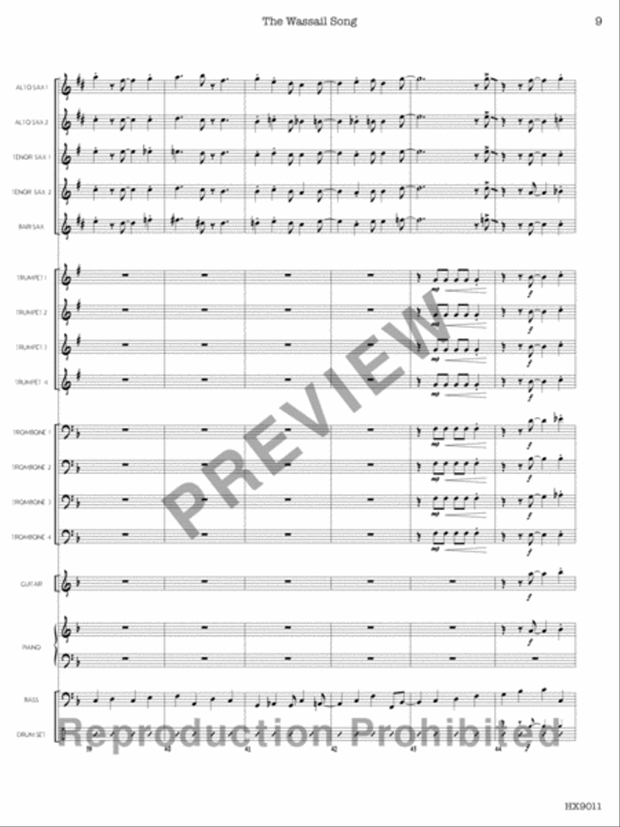 The Wassail Song Jazz Ensemble scores gallery preview page 10