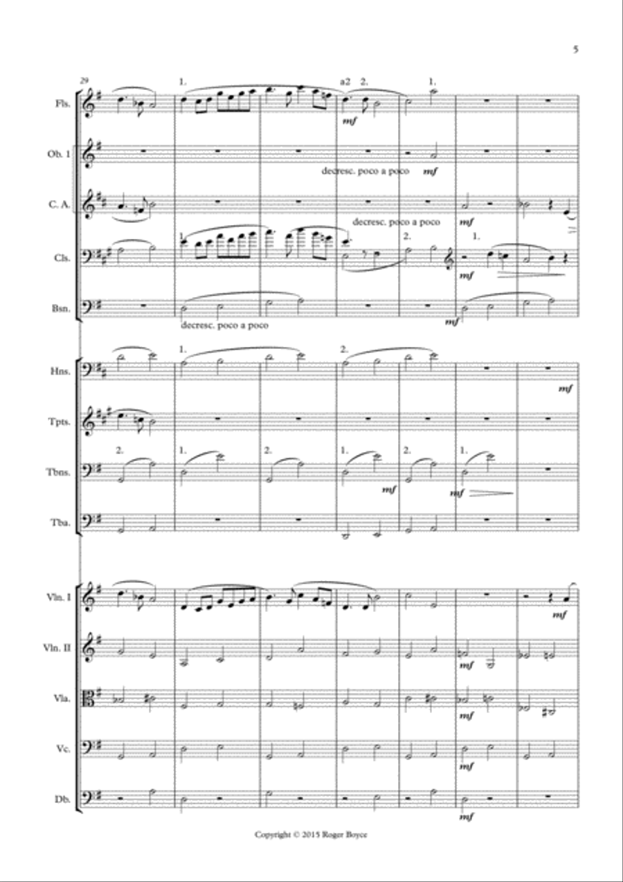 Misty Lagoon Sunrise Full Orchestra scores gallery preview page 5
