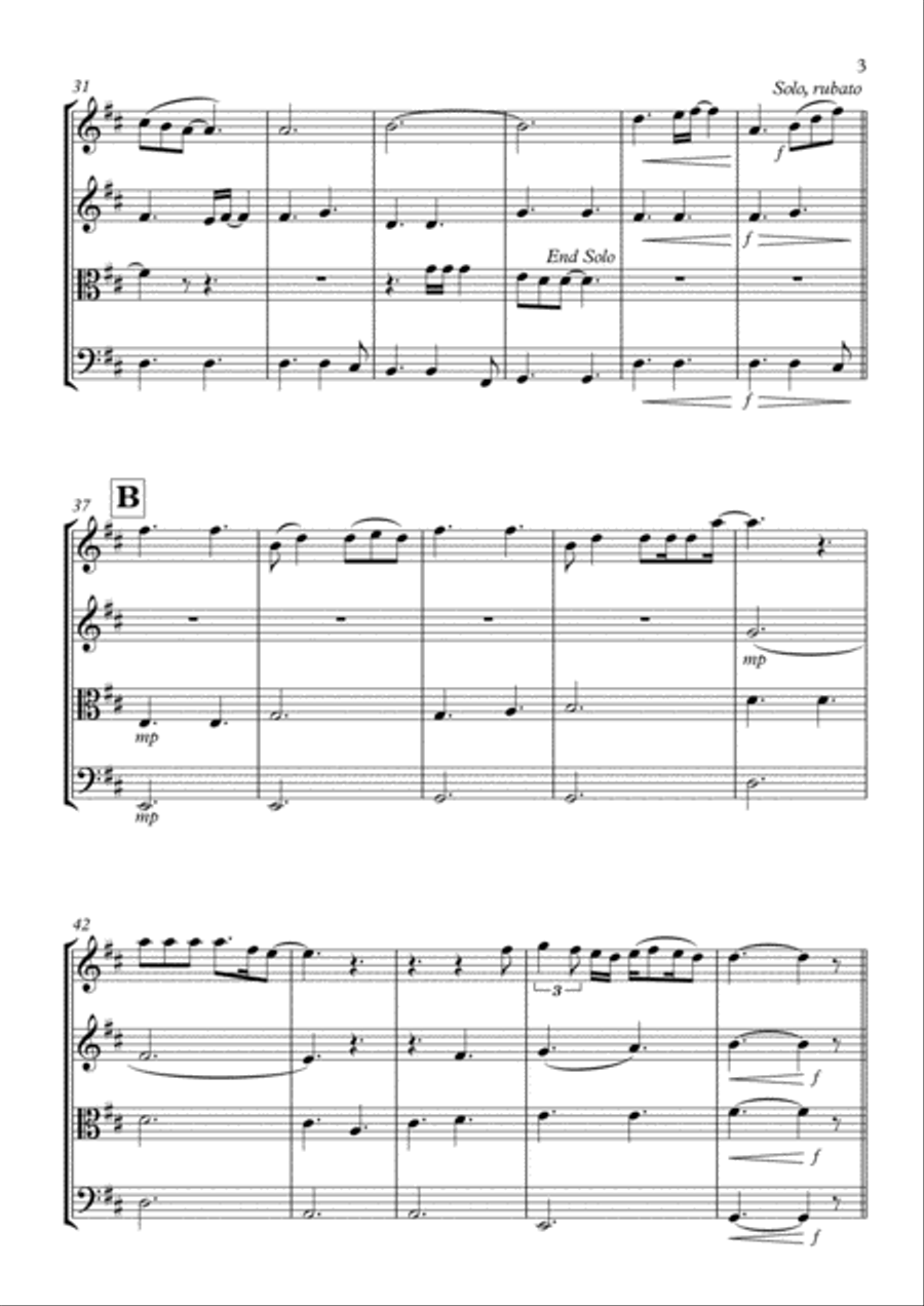 Give Me Love String Quartet scores gallery preview page 3