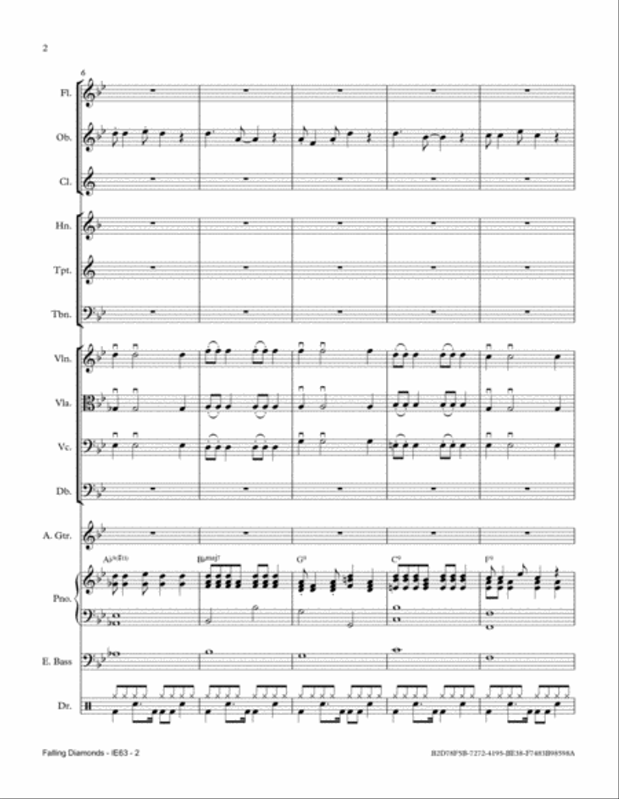 Falling Diamonds Full Orchestra scores gallery preview page 2