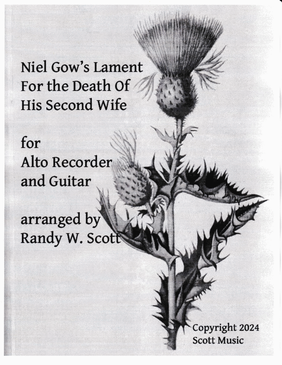 Niels Gow's Lament For the Death Of His Second Wife for Alto Recorder and Guitar image number null
