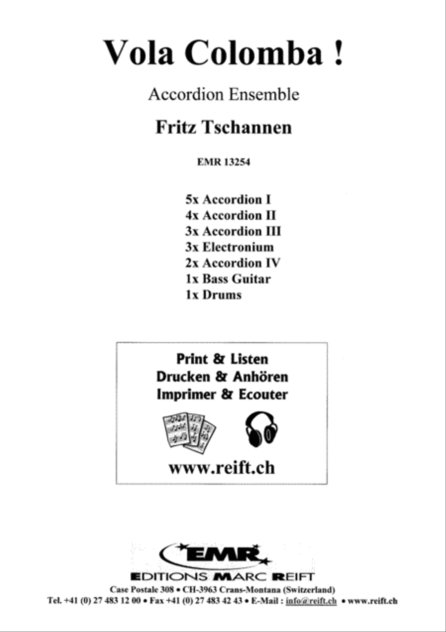 Vola Colomba ! Accordion scores gallery preview page 2