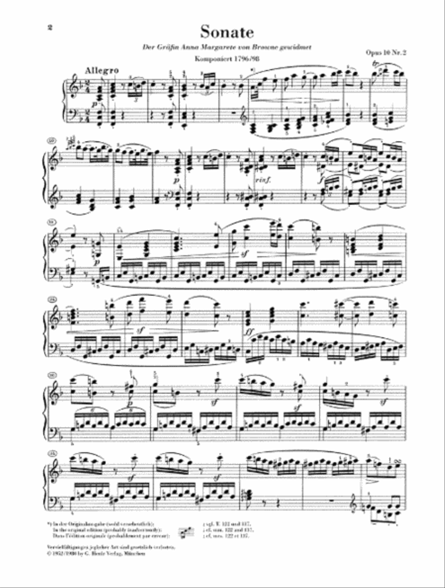 Piano Sonata No. 6 in F Major Op. 10, No. 2 Piano Solo scores gallery preview page 2