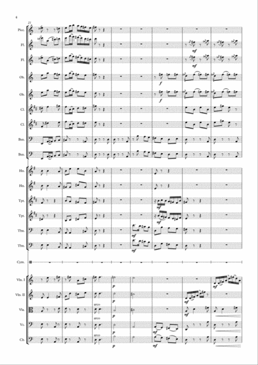 The Deer - N. Cossins (Original Orchestral Composition) Full Orchestra scores gallery preview page 4