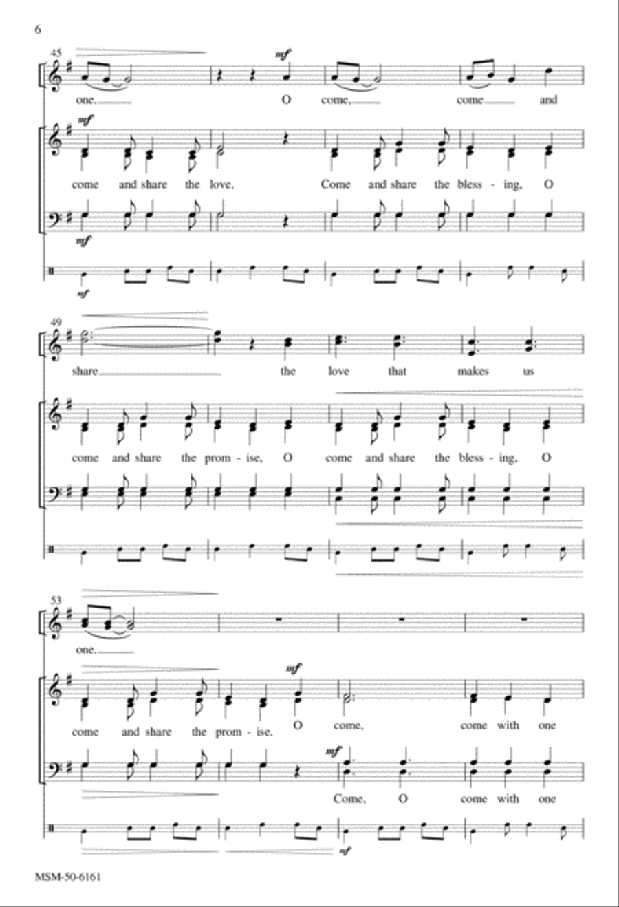 Come Before the Table 4-Part scores gallery preview page 5