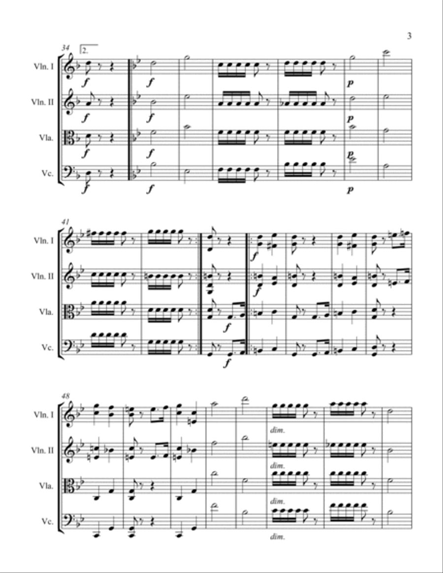 Strange Man String Quartet scores gallery preview page 3