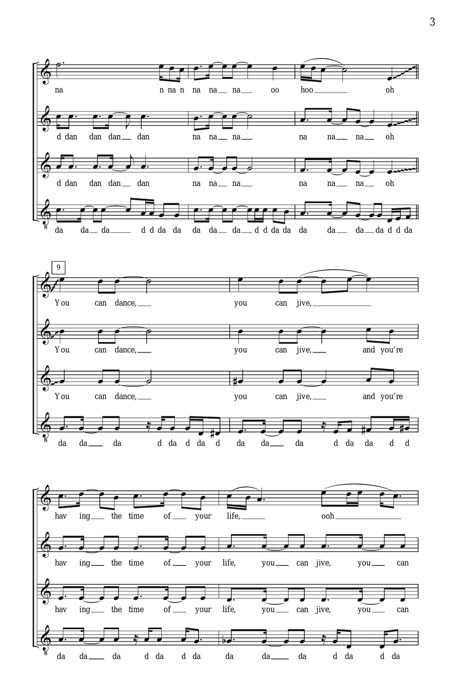 Dancing Queen (arr. Deke Sharon) SSA scores gallery preview page 2