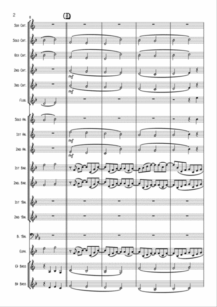 Pachelbel's Canon - arranged for brass band Brass Band scores gallery preview page 2