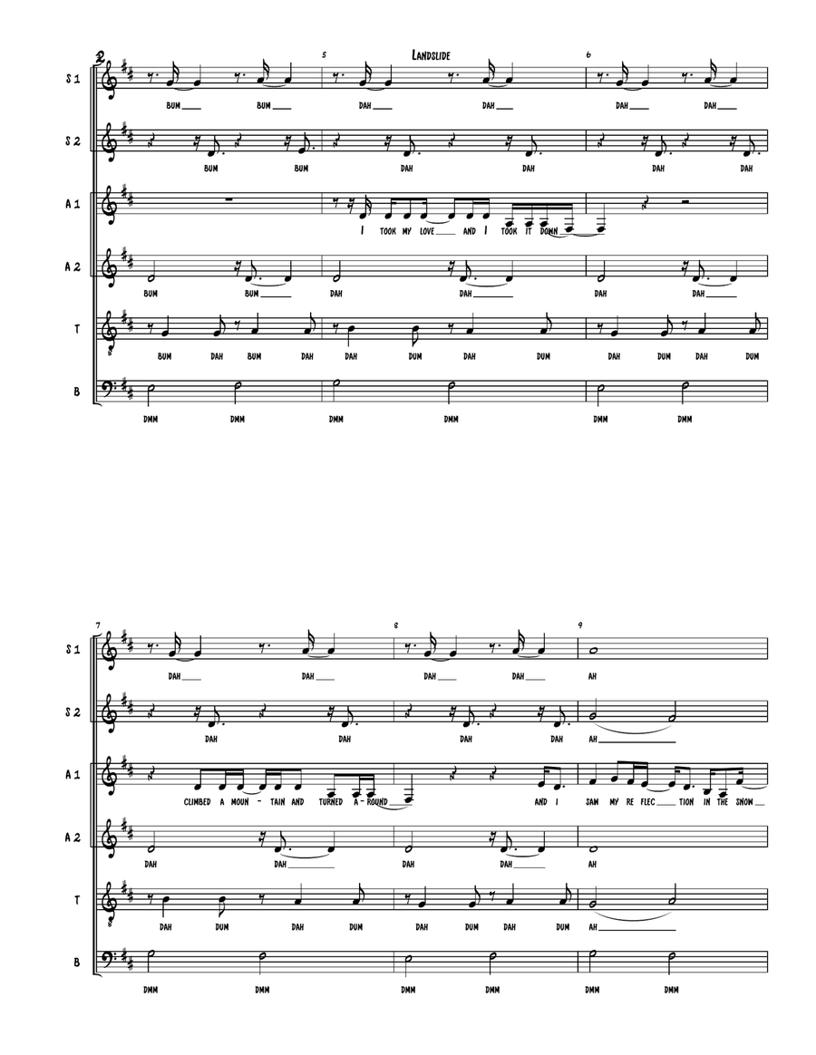 Landslide 4-Part scores gallery preview page 2