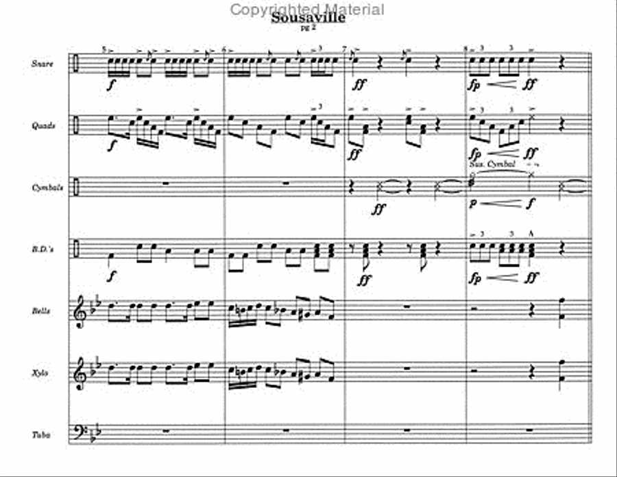Sousaville Sousaville Percussion Ensemble scores gallery preview page 4