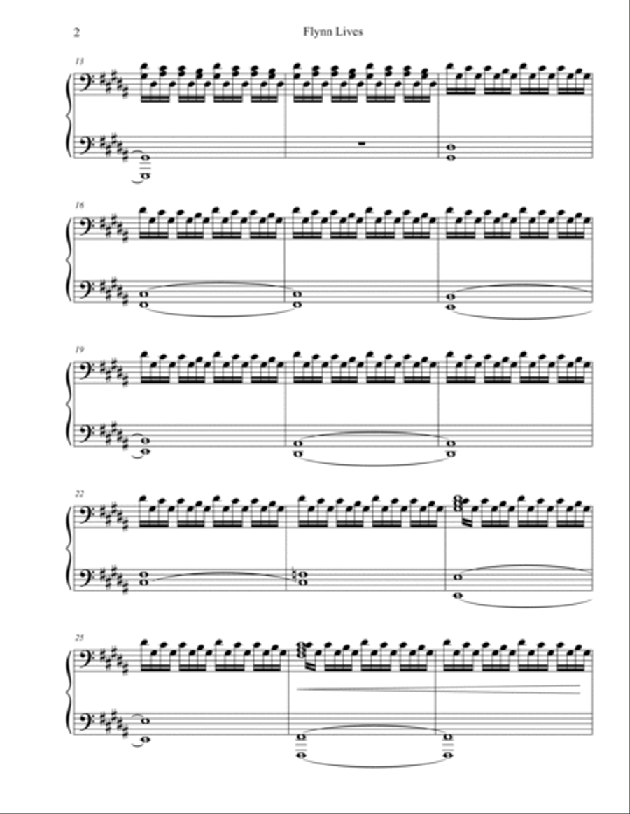 Flynn Lives Flynn Lives Piano Solo scores gallery preview page 2