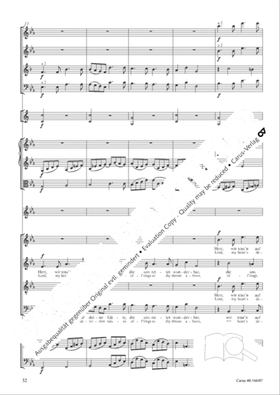 Hymn; Three sacred songs; fugue (Hymne; Drei geistliche Lieder und Fuge) Orchestra scores gallery preview page 33