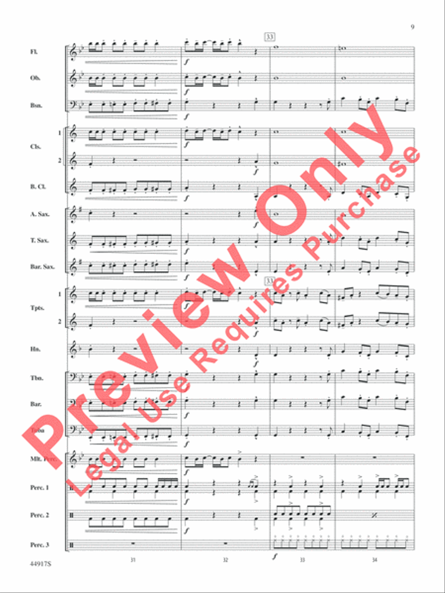 Uptown Funk Concert Band scores gallery preview page 23