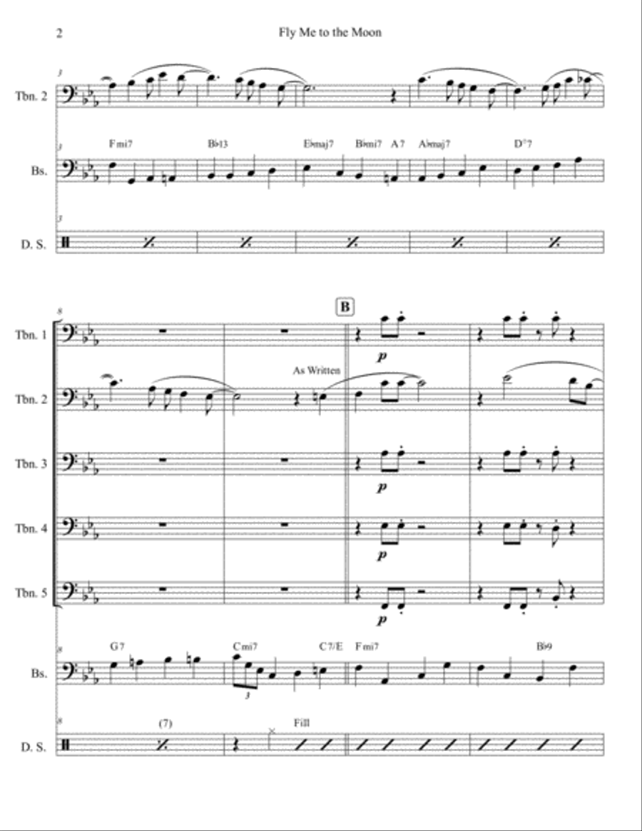 Fly Me To The Moon (in Other Words) Small Ensemble scores gallery preview page 3