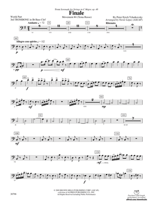 Finale (from Serenade for Strings in C Major, Op. 48, Movement #4 (Terma Russo)): (wp) 3rd B-flat Trombone B.C.