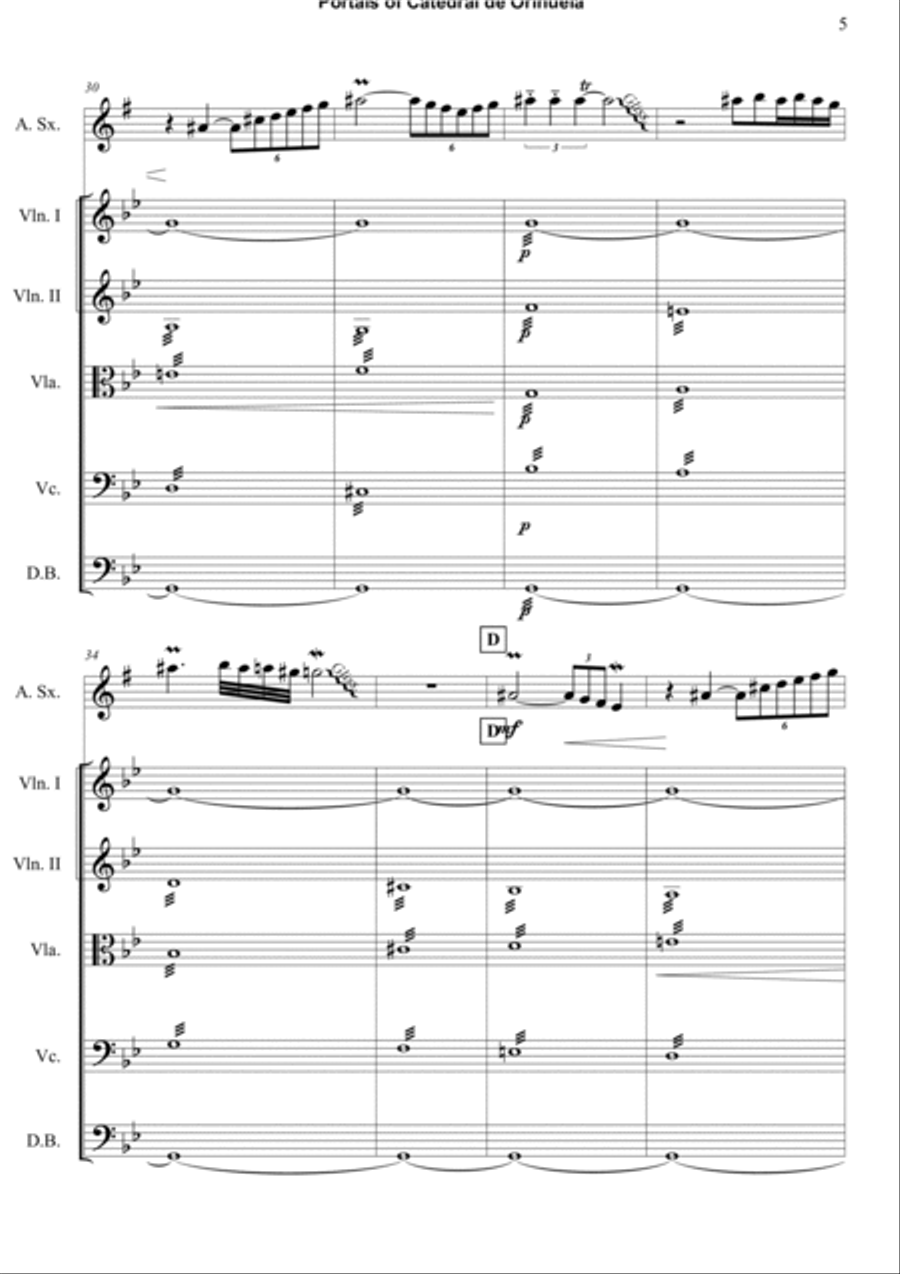 Portals of Catedral de Orihuela. Small Ensemble scores gallery preview page 5