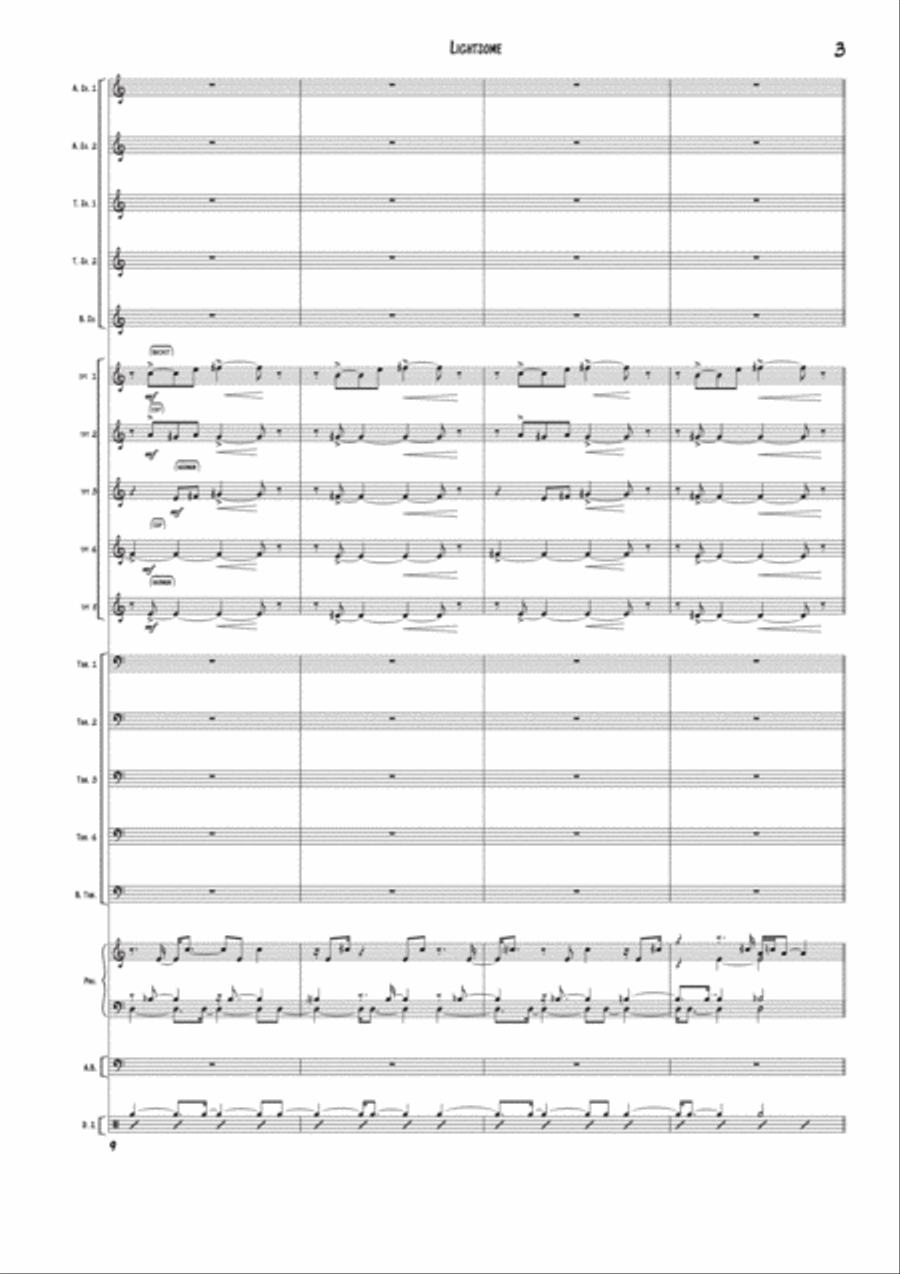 Lightsome Lightsome Jazz Ensemble scores gallery preview page 3