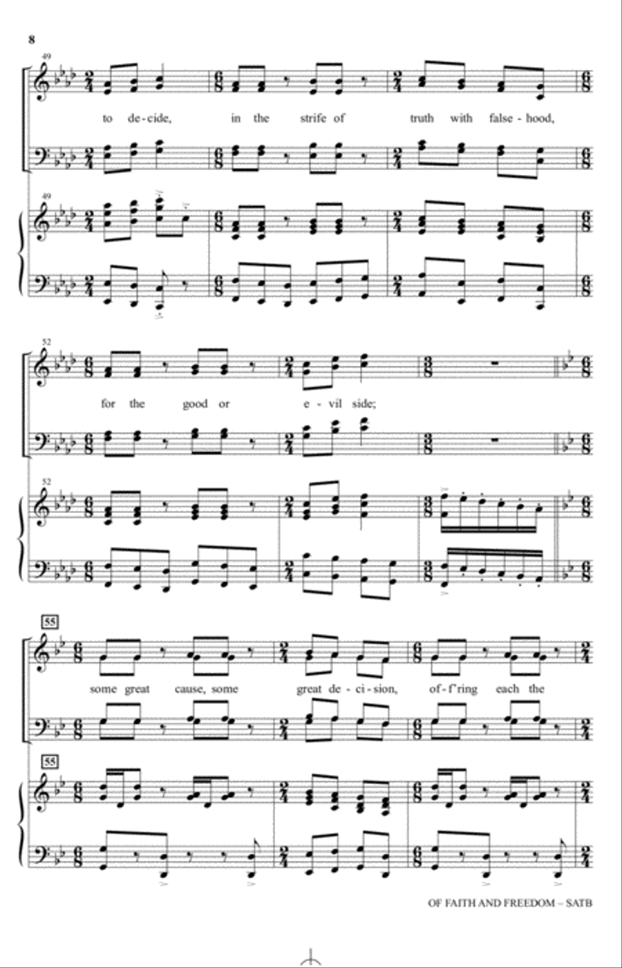 Of Faith And Freedom 4-Part scores gallery preview page 6
