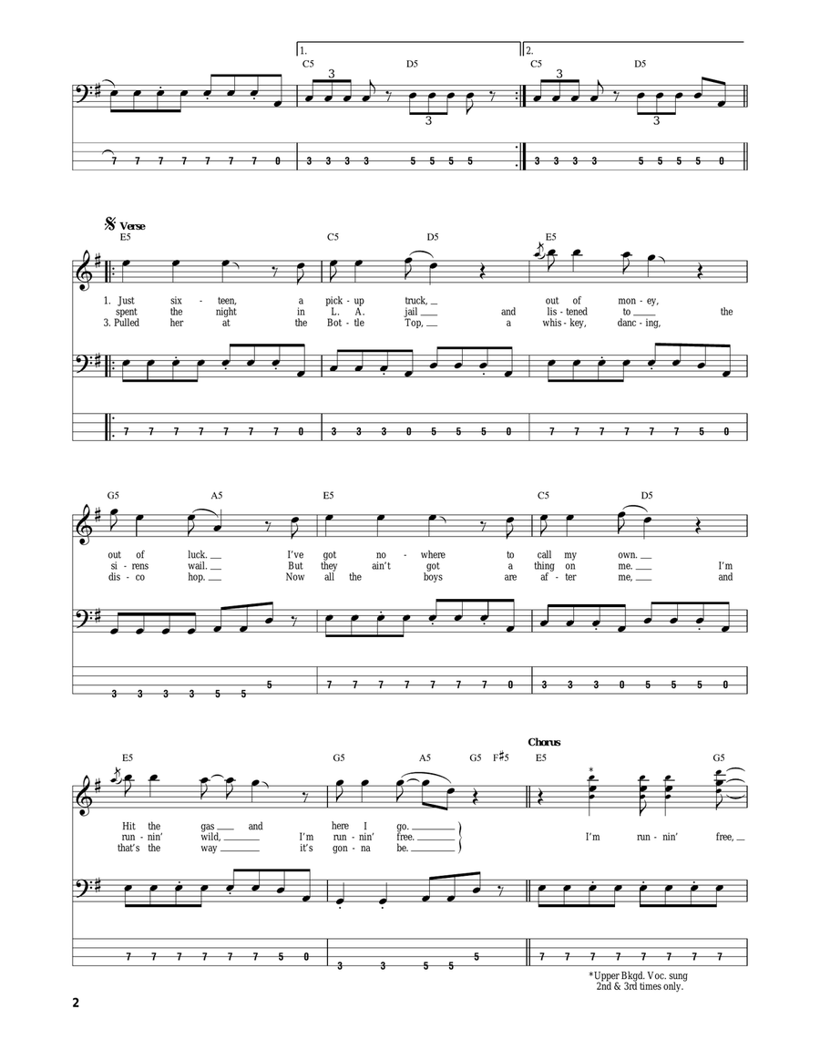 Running Free Acoustic Guitar scores gallery preview page 2
