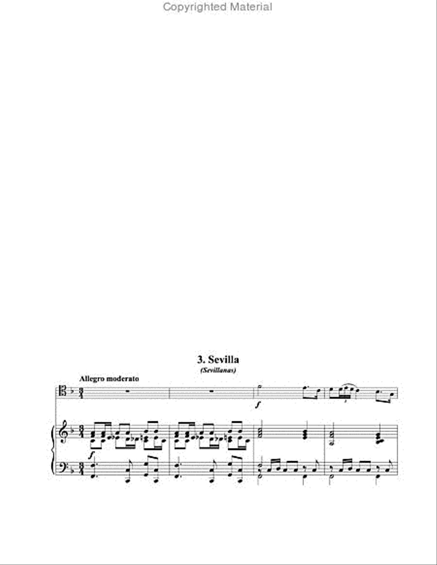 Three Pieces from Suite Espanola for Trombone & Piano Piano Accompaniment scores gallery preview page 7