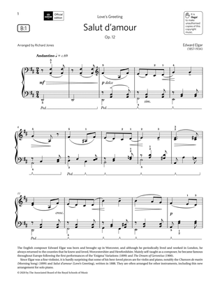 Salut d'amour (Grade 3, list B1, from the ABRSM Piano Syllabus 2021 & 2022)