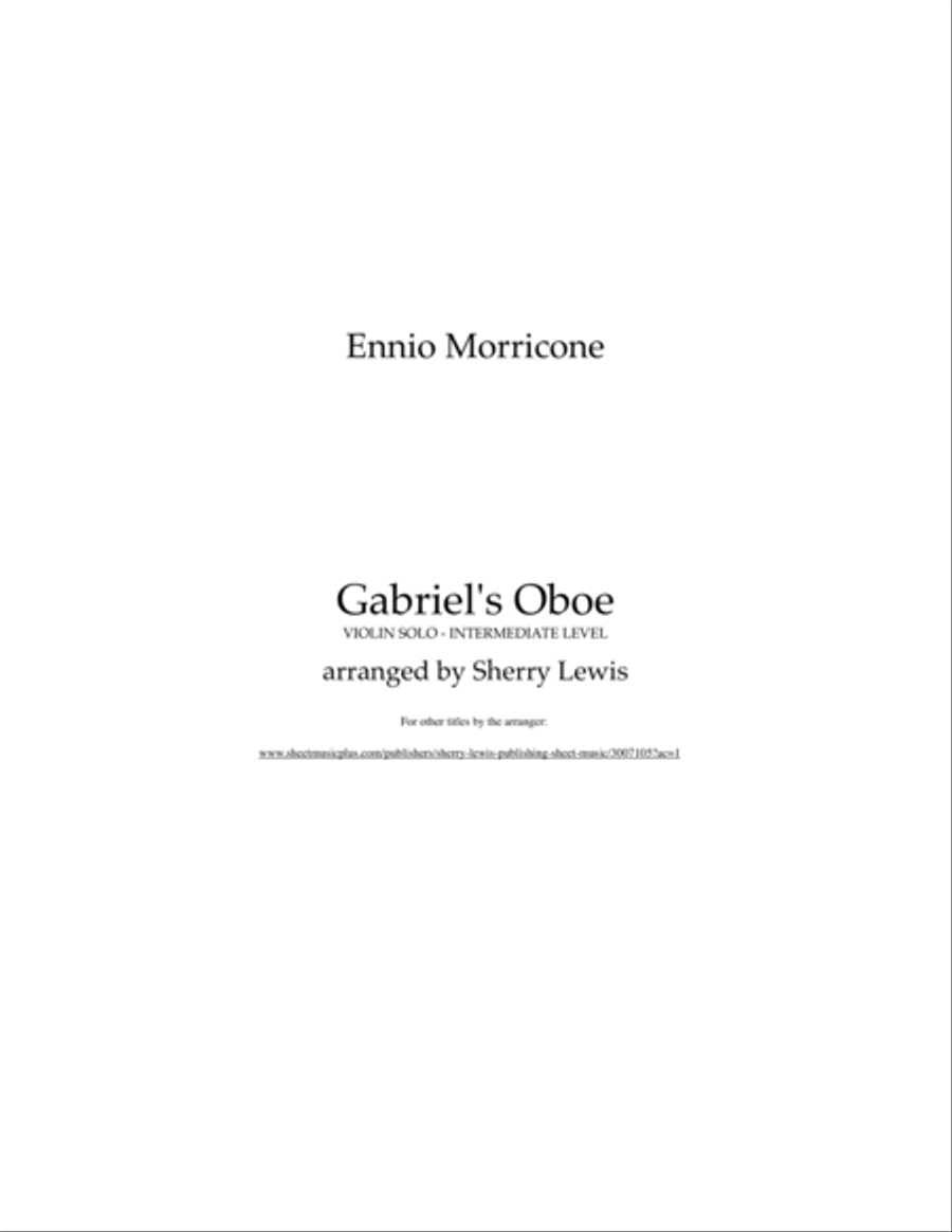 Gabriel's Oboe Violin Solo scores gallery preview page 2