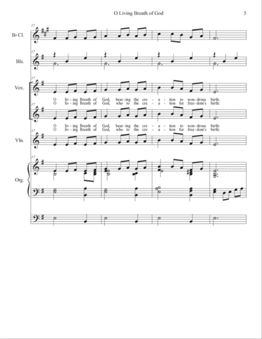 O Living Breath of God Unison Choir scores gallery preview page 5