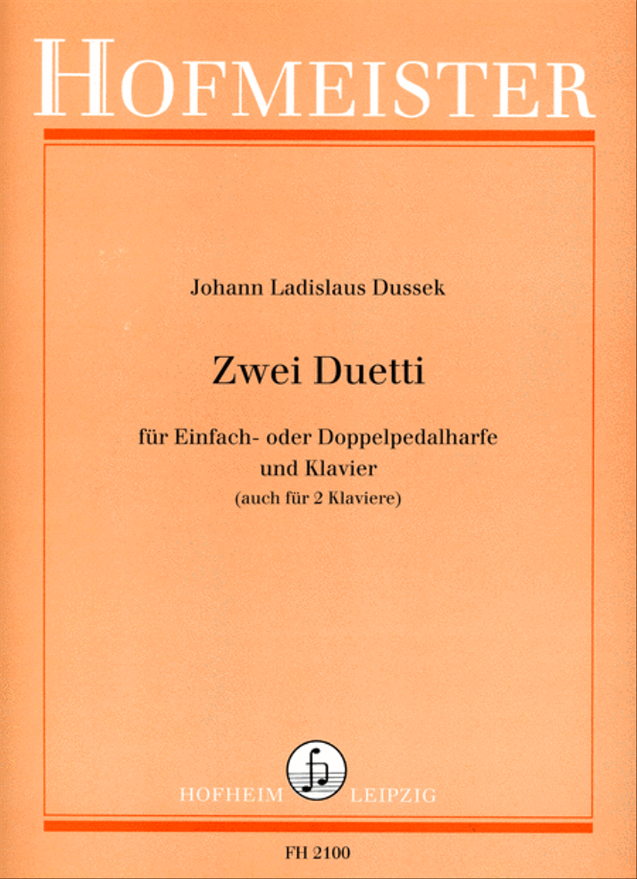 Zwei Duetti Harp scores gallery preview page 1