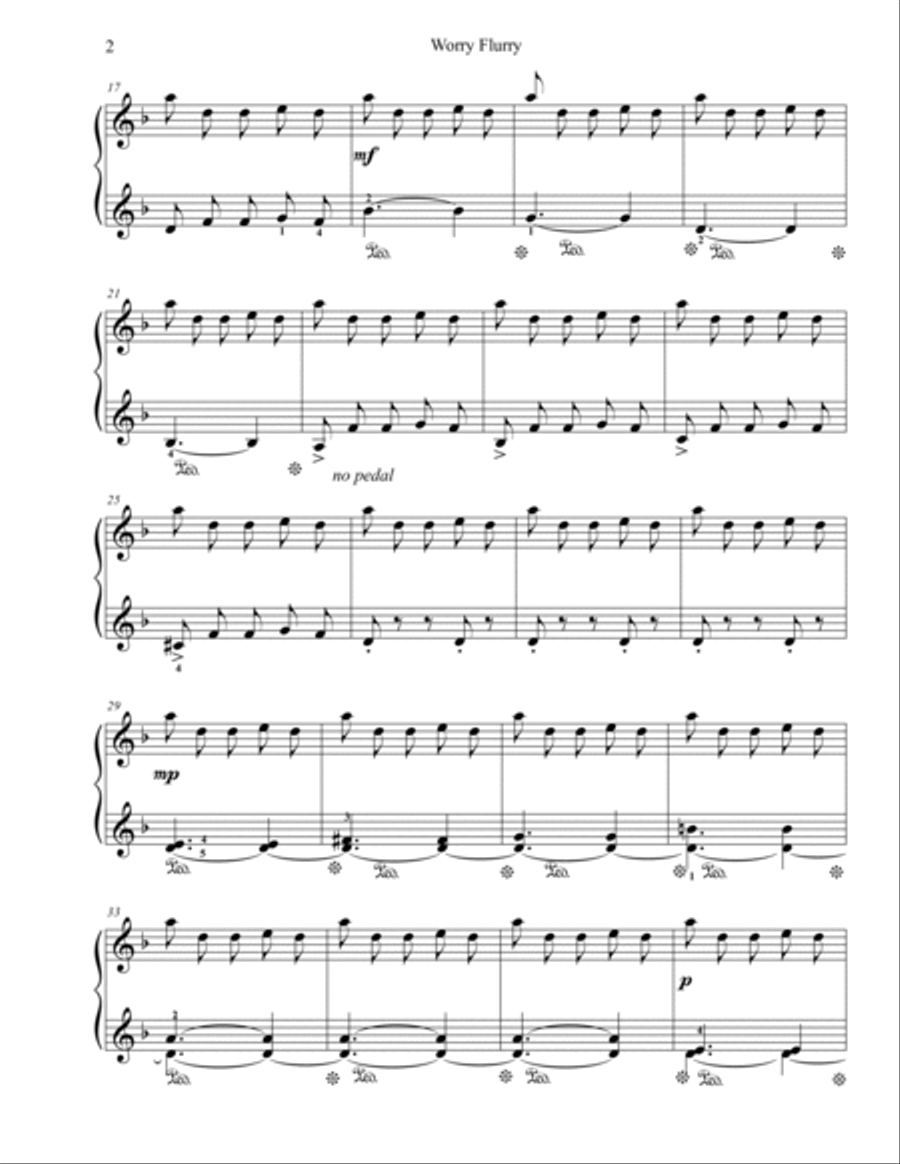 Worry Flurry Worry Flurry Piano Solo scores gallery preview page 3