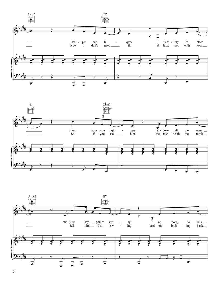 Say You're Sorry Say You're Sorry Piano, Vocal, Guitar scores gallery preview page 2