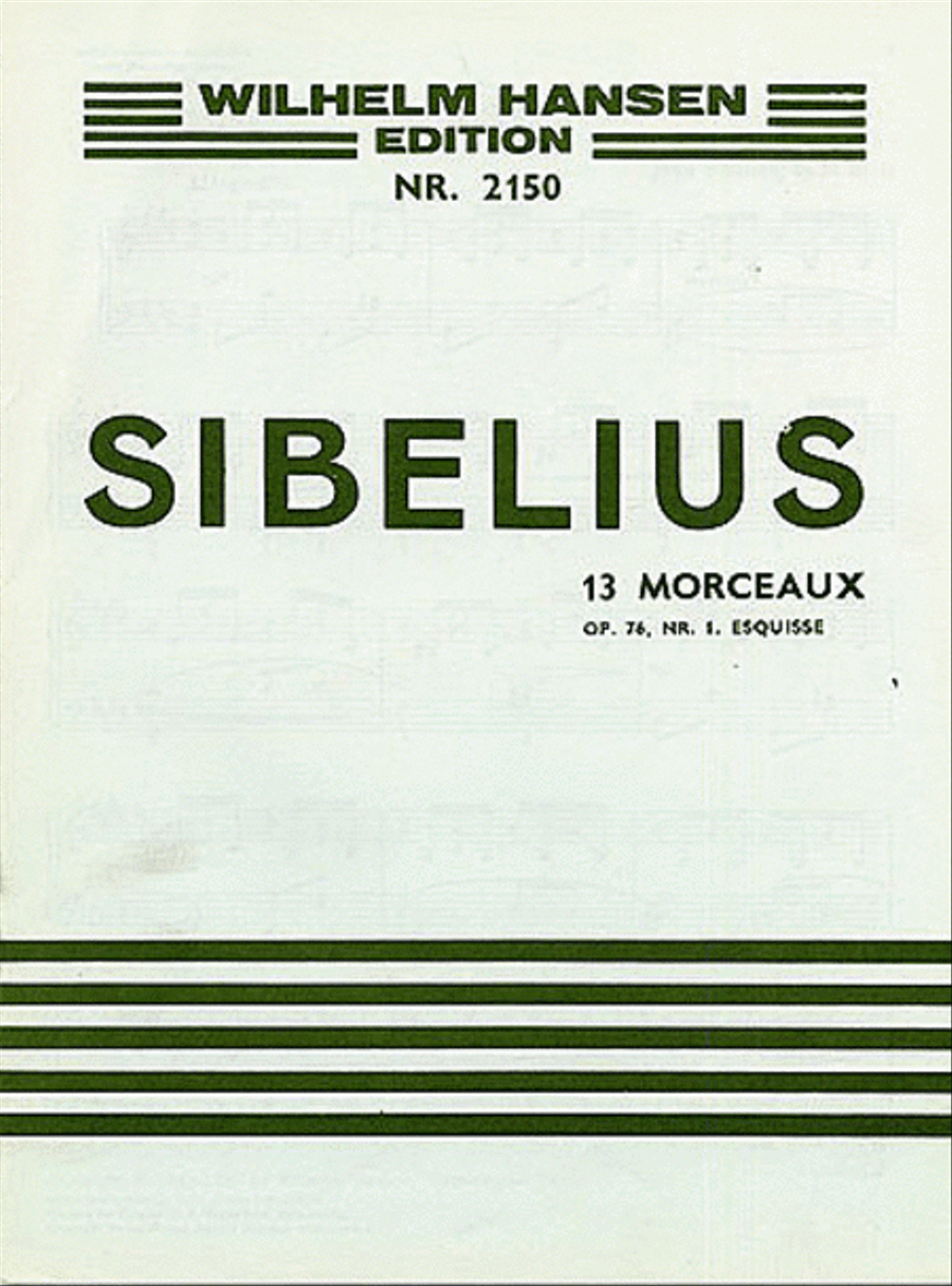 Jean Sibelius: 13 Pieces Op.76 No.1- Esquisse Piano Solo scores gallery preview page 1