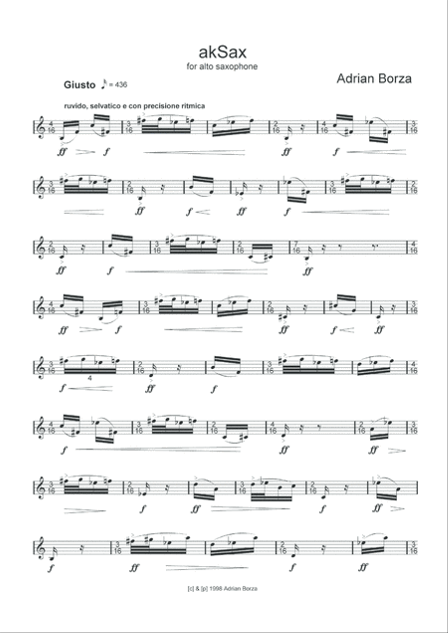 akSax (for Alto Saxophone)
