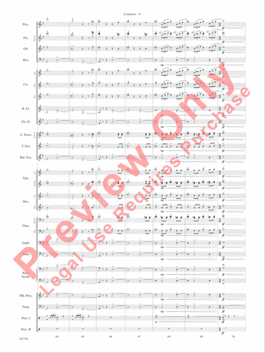 The Star Wars Epic - Part II, Suite from Concert Band scores gallery preview page 34