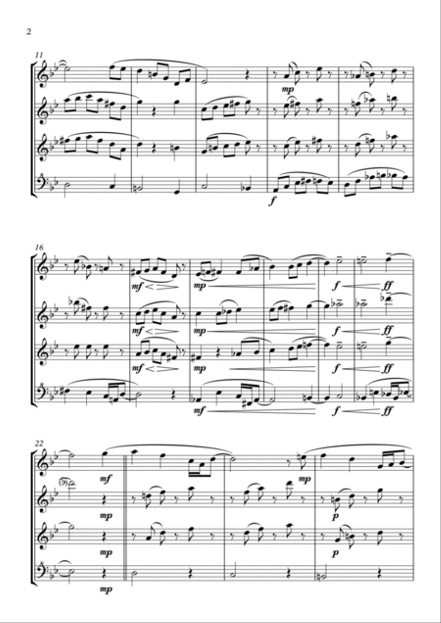 Woodland - Recorder Quartet Chamber Music scores gallery preview page 2