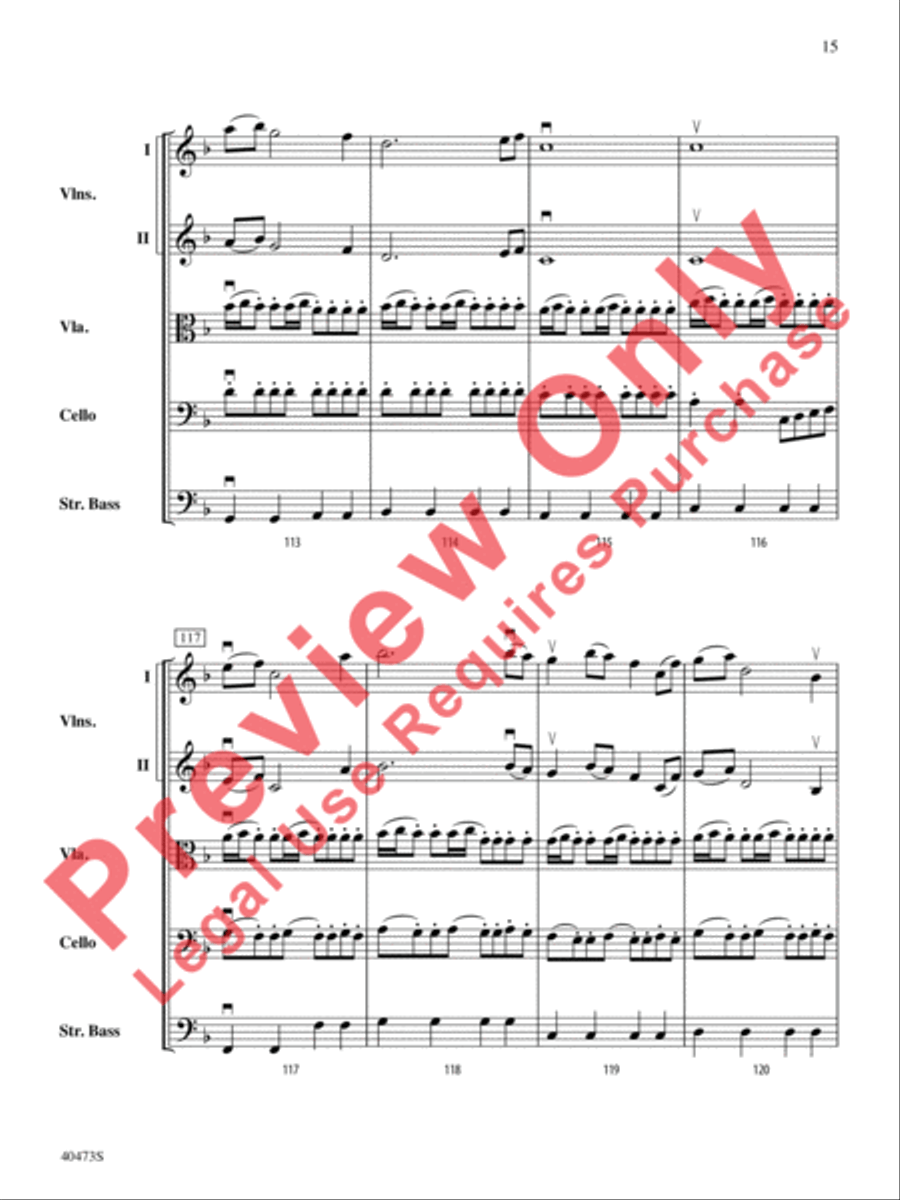 Across the Wind String Orchestra scores gallery preview page 16