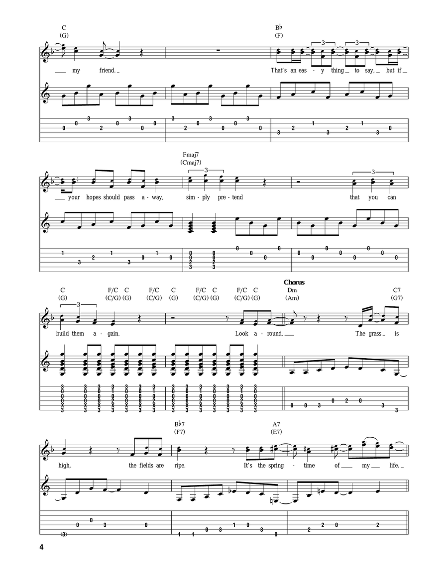 A Hazy Shade Of Winter Acoustic Guitar scores gallery preview page 4