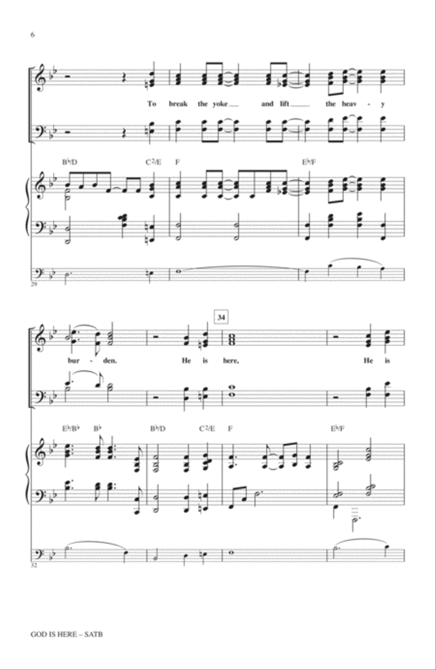God Is Here 4-Part scores gallery preview page 5
