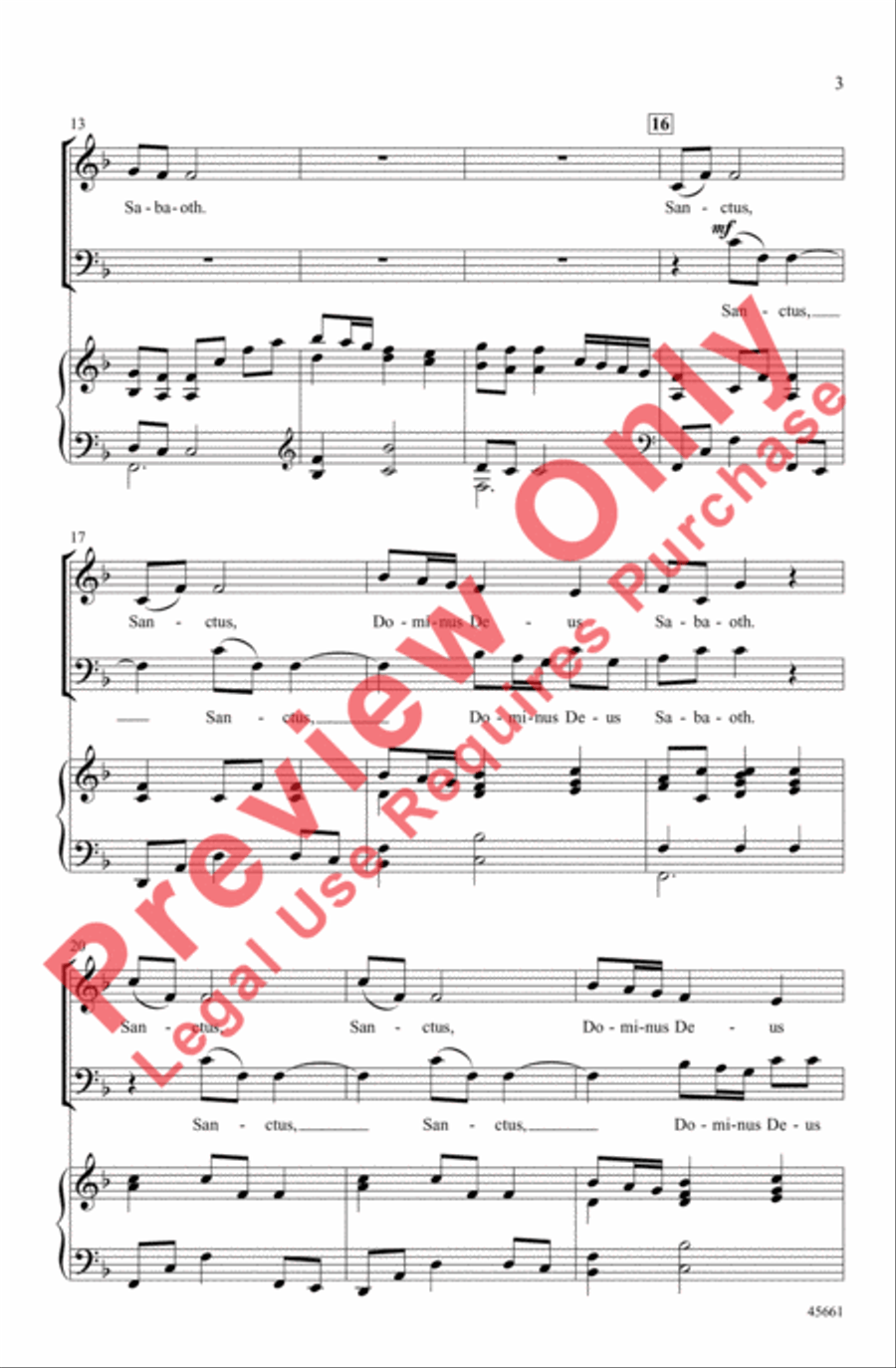 Sanctus 3-Part scores gallery preview page 3