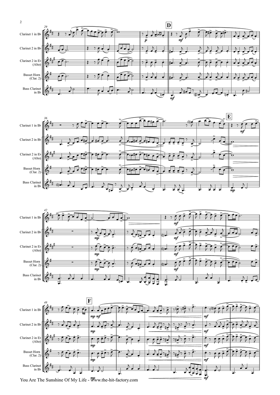You Are The Sunshine Of My Life Woodwind Trio scores gallery preview page 2