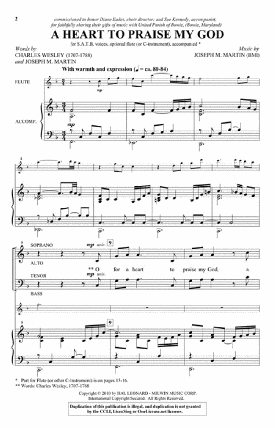 A Heart to Praise My God A Heart to Praise My God 4-Part scores gallery preview page 2