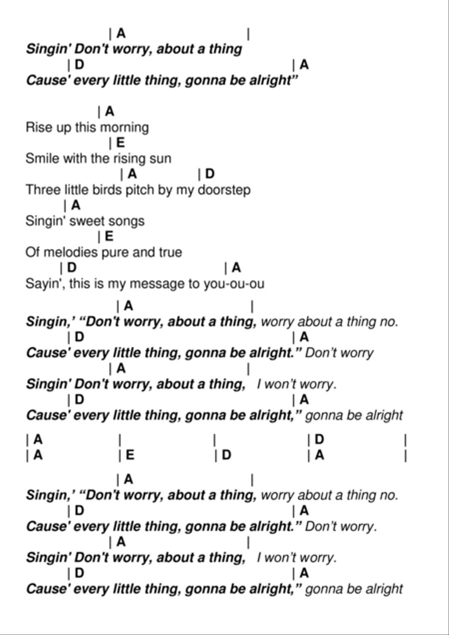 Three Little Birds Three Little Birds Guitar scores gallery preview page 2