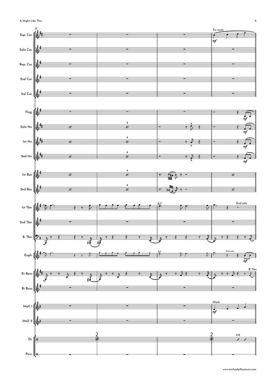 A Night Like This Brass Band scores gallery preview page 6