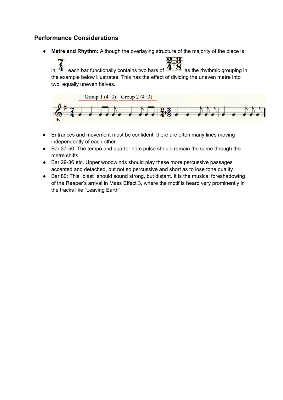 Mass Effect: Suicide Mission Concert Band scores gallery preview page 3